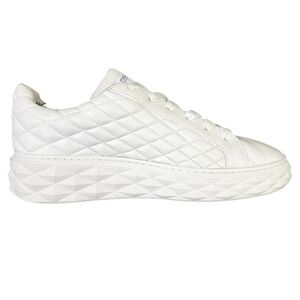 Jimmy Choo‎ Diamond Maxi M II White Nappa Leather Platform Trainers Mens EU43
